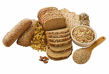 Panes, pasta, cereales, granos y galletas con gluten
