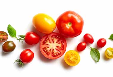 Diferentes tipos de tomates.