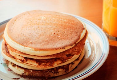 Pancakes preparados con fécula de maíz (maicena) y harina.