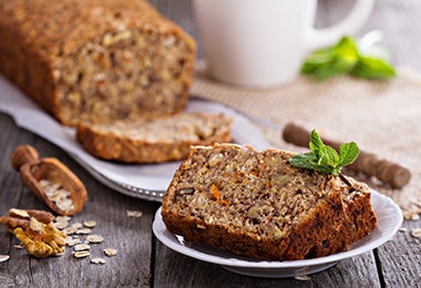 Uso en la cocina pan con variedad de nueces