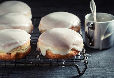 Donuts con glaseado real.