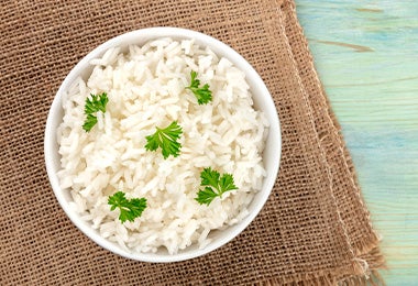 Arroz blanco para usar como base de un poke.