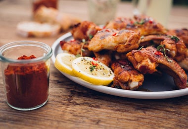 Alitas de pollo con paprika.