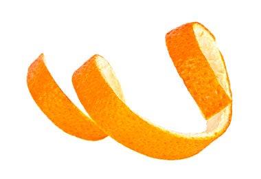 Tira de cáscara de mandarina fresca