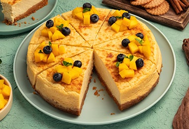 Cheesecake de mango y canela.