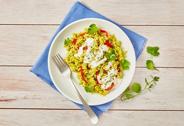 Arroz con verduras, aromatizado con culantro.