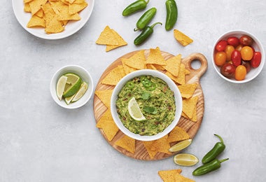 Guacamole con ají verde