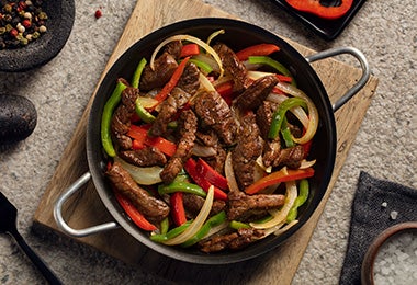 Carne salteada con verduras cena rápida