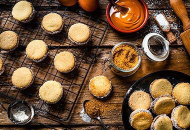 Alfajores con ralladura de coco