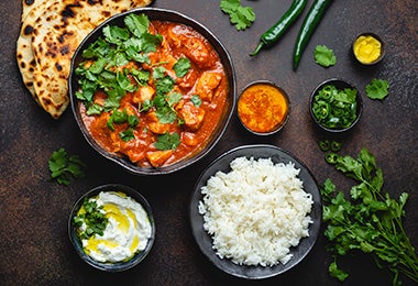 Curry preparado en una olla de cocción lenta