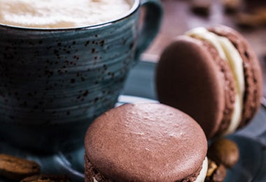 Macarrones con café