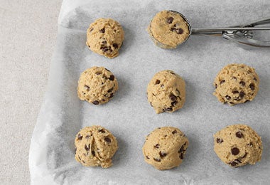 Masa de galletas con chips de chocolate