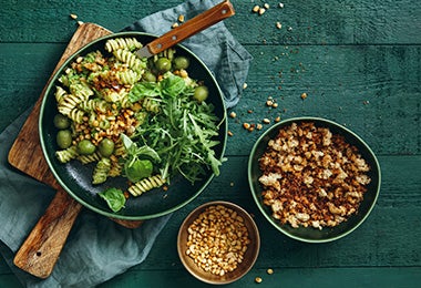 Pasta con pesto de brócoli