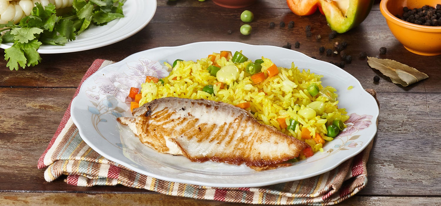 Arroz a la Jardinera con Pescado