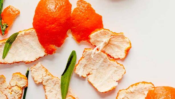 Cómo aprovechar las cáscaras de mandarina