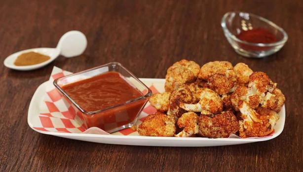 Coliflor al horno con salsa agridulce