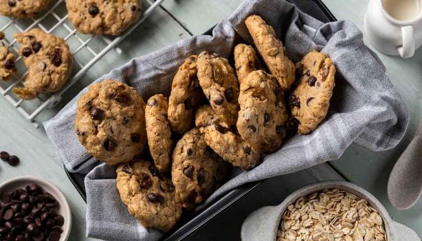 Galletas sin gluten de avena y con chips de chocolate