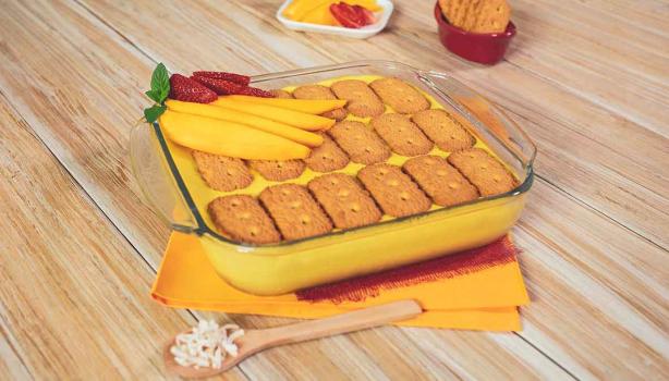 Una mousse de mango con galletas, una receta de postre deliciosa