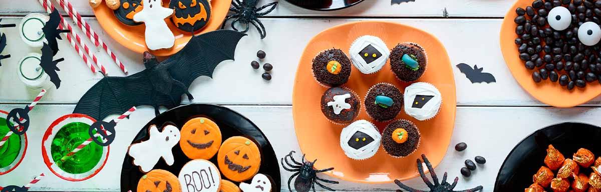 Variedad de comidas para Halloween