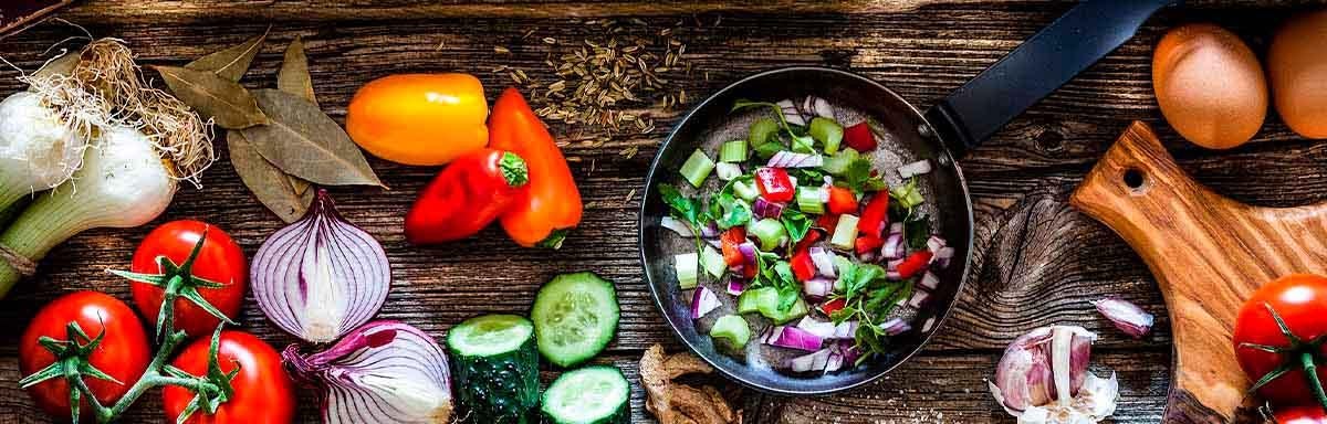 Mesa con variedad de vegetales