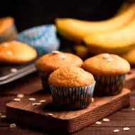 Tres muffins tras ser cocinados como una de las recetas en airfryer