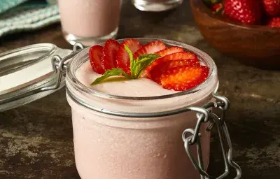 Postre Frío de Fresas Postre Frío de Fresas