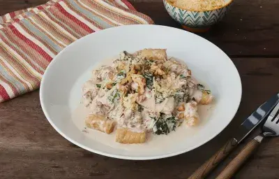 Ñoquis en salsa de nueces Ñoquis en salsa de nueces