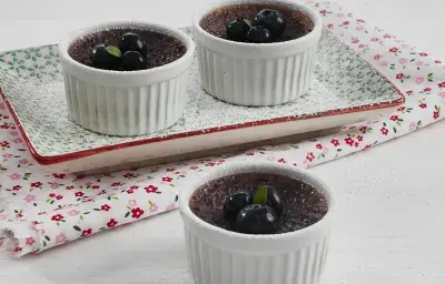 Flan de Arándanos Flan de Arándanos