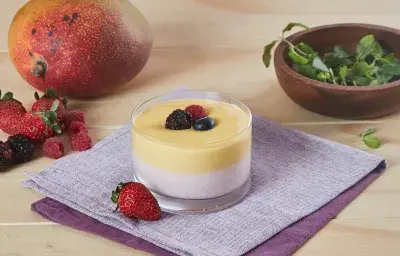 Flan Helado de Queso con Frutas Flan Helado de Queso con Frutas