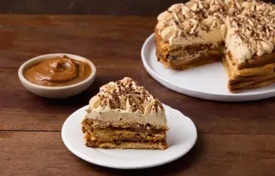 Tarta de plátano y manjar
