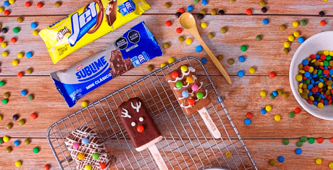 Paletas de Helado Navideñas