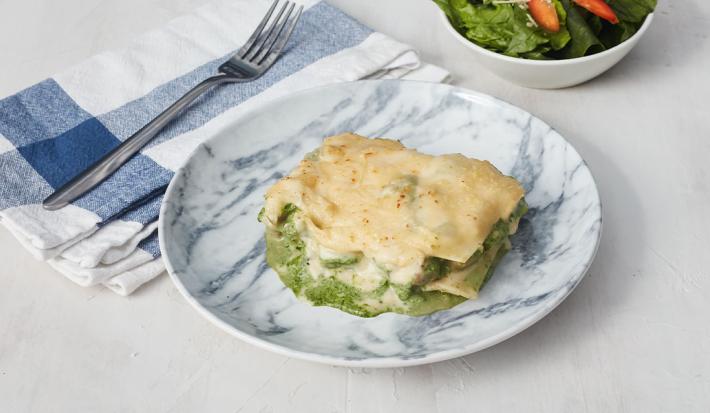 Lasaña de vegetales y pollo