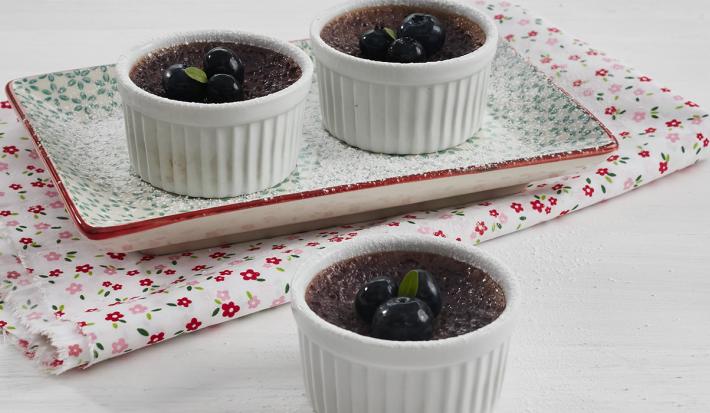 Flan de Arándanos